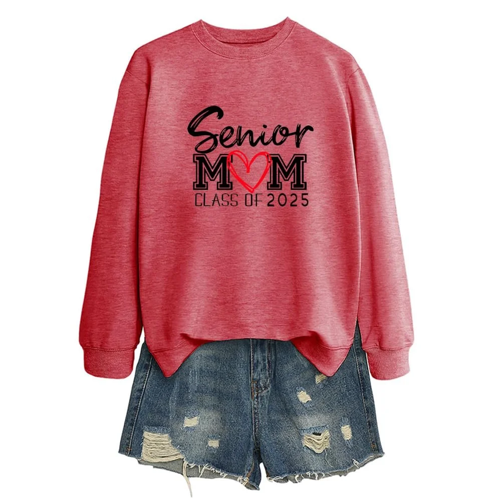 Женский Свитшот MLZHAN С принтом Senior Mom Class Of 2025 Длинный рукав, фото №3