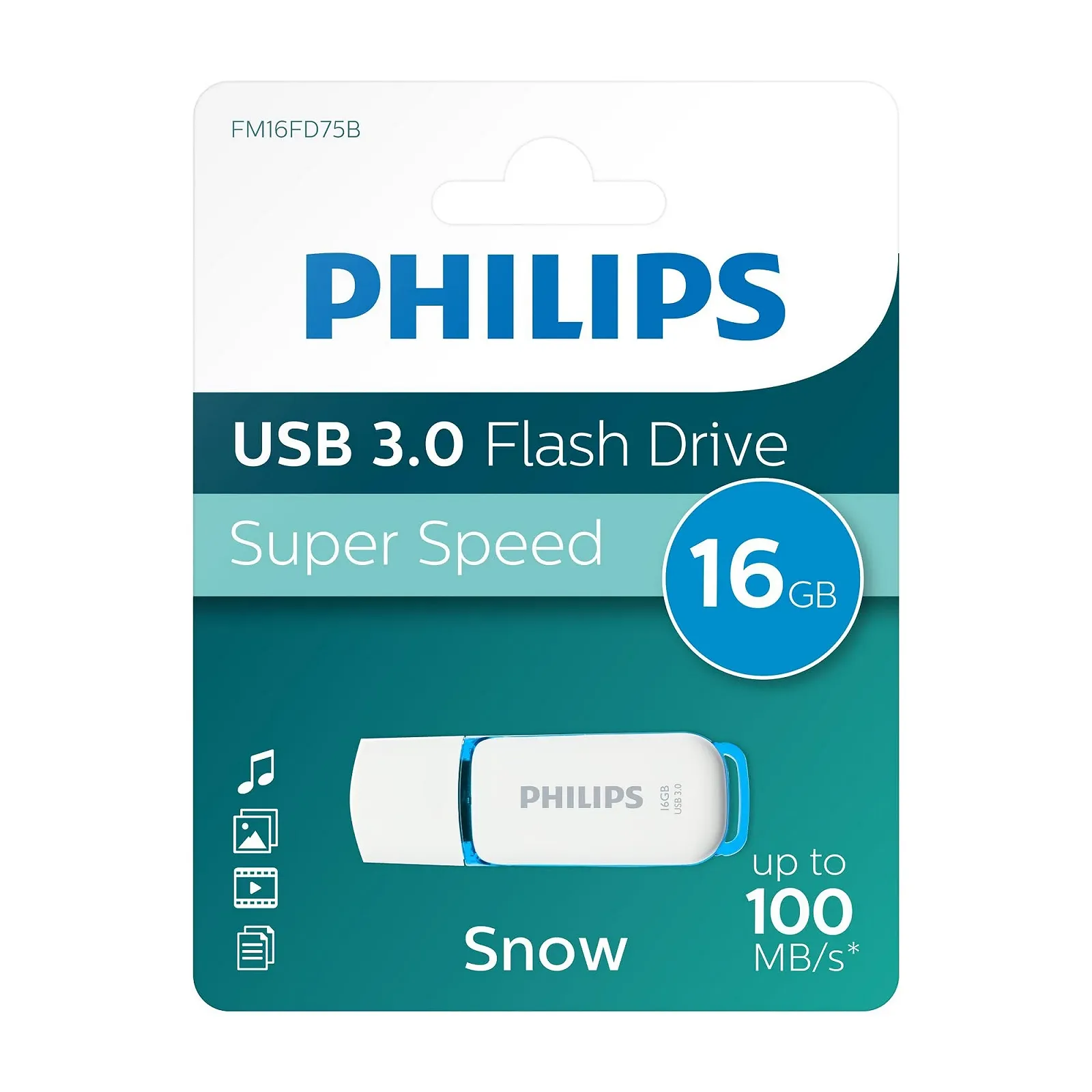USB-флеш-накопичувач Philips Snow Edition Super Speed 3.0 16GB White, фото №2