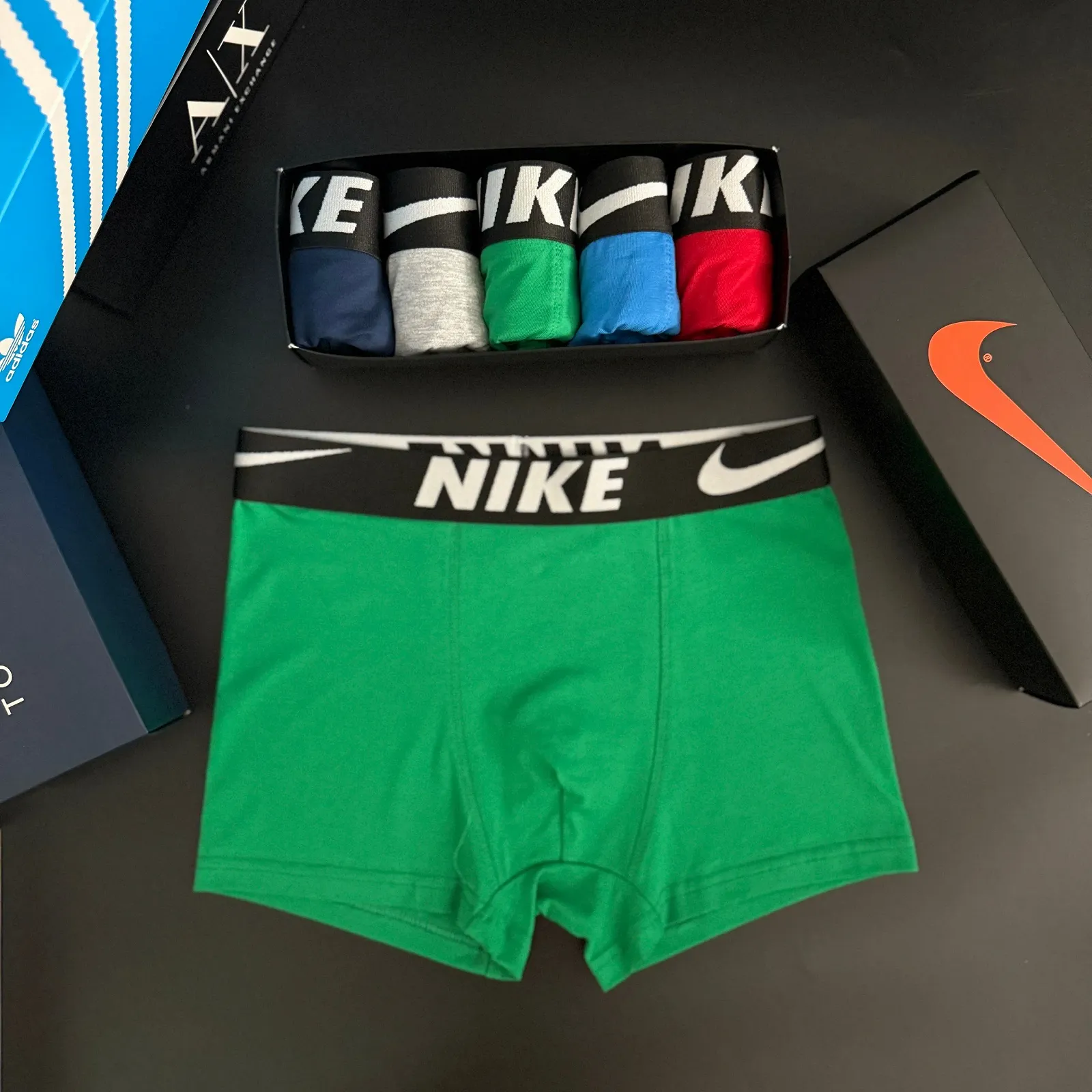 Чоловічі труси боксери комплект NIKE різнокольорові, фото №10