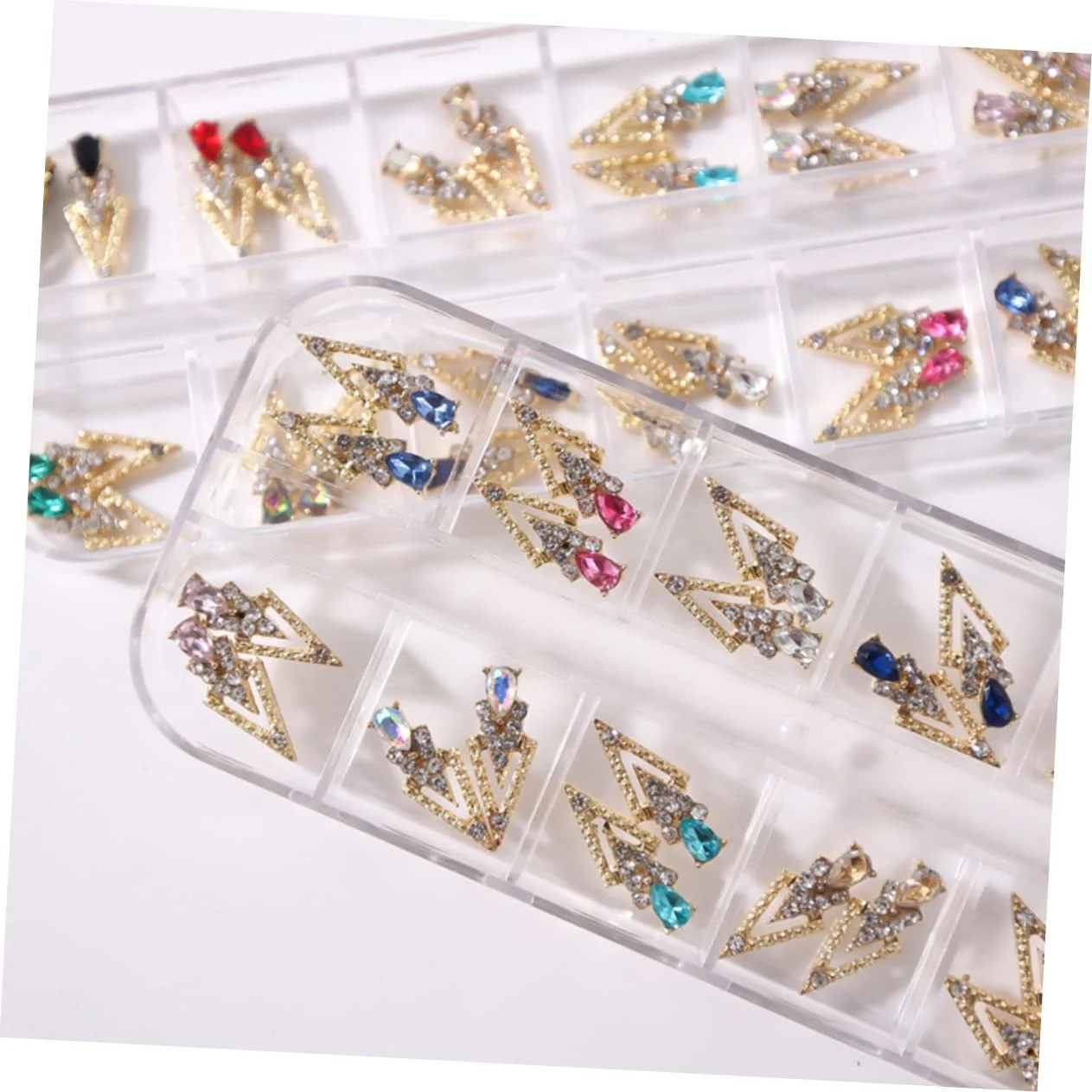 Украшения для ногтей FRCOLOR 48 шт., стразы, блестящие украшения для ногтей для стильных ногтей для маникюра, нейл-арта и вечеринок, фото №3