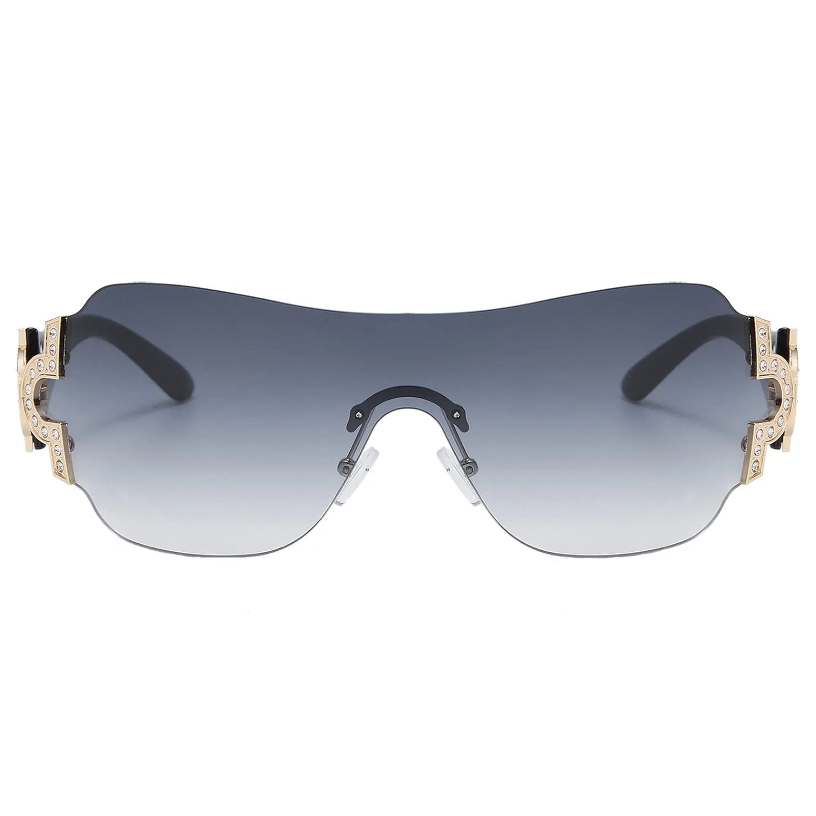 Сонцезахисні окуляри Без оправи LJCZKA y2k для чоловіків і жінок, модні, фото №2