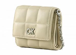 Гаманець Трьохсекційний Calvin Klein Re-Lock Quilt M Stoney Beige, Stoney Beige - Фото 1