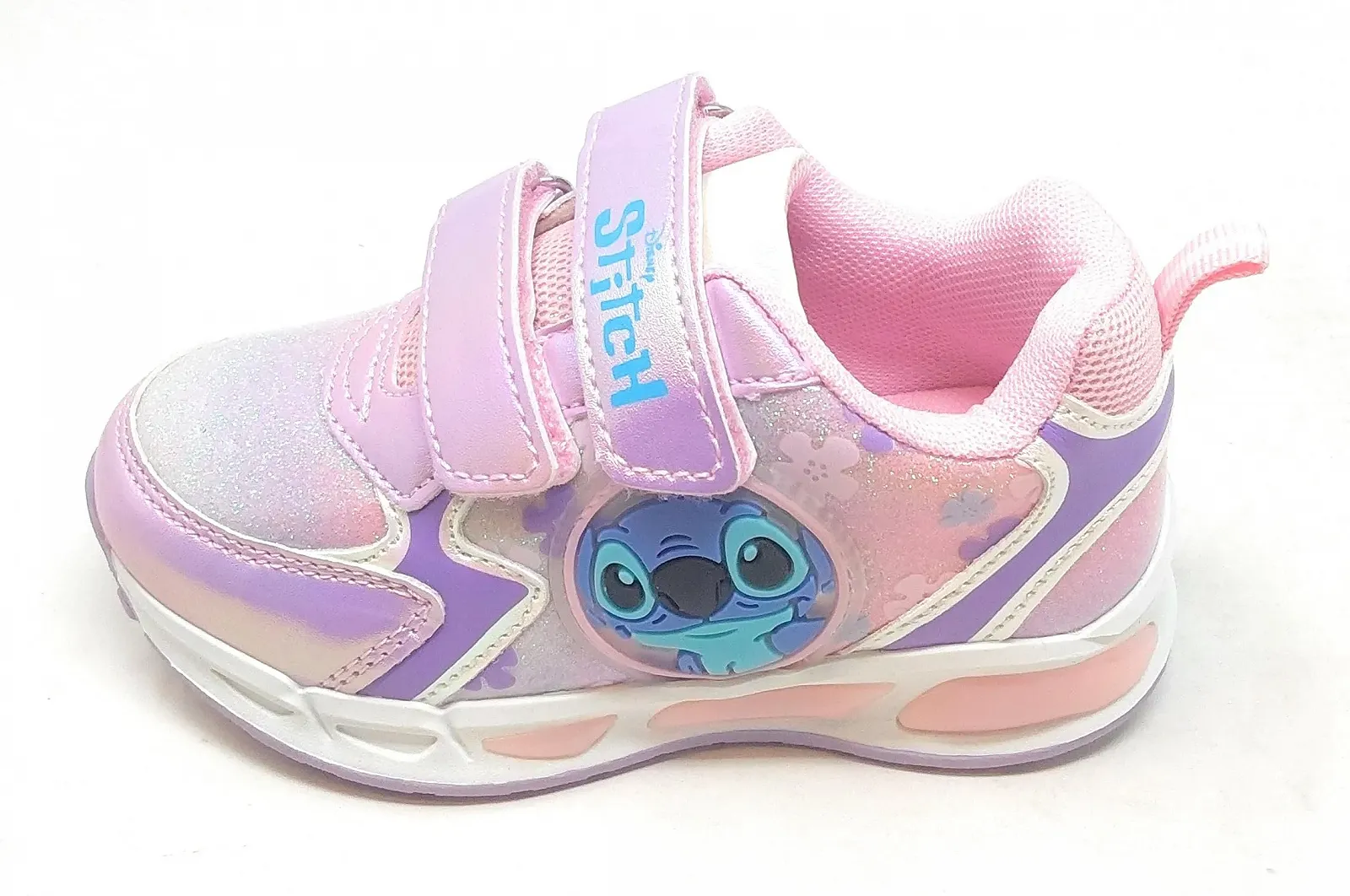Кросівки Stitch D6020149S Дитячі Рожеві та Фіолетові на Подвійній Блискавці з Нековзною Підошвою, фото №1