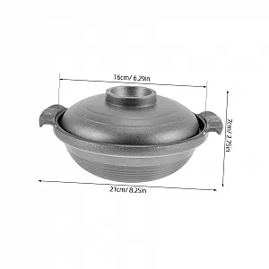 Кастрюля керамическая Toyvian с двумя ручками термостойкая для духовки и плиты synthetic.ua - Фото 1