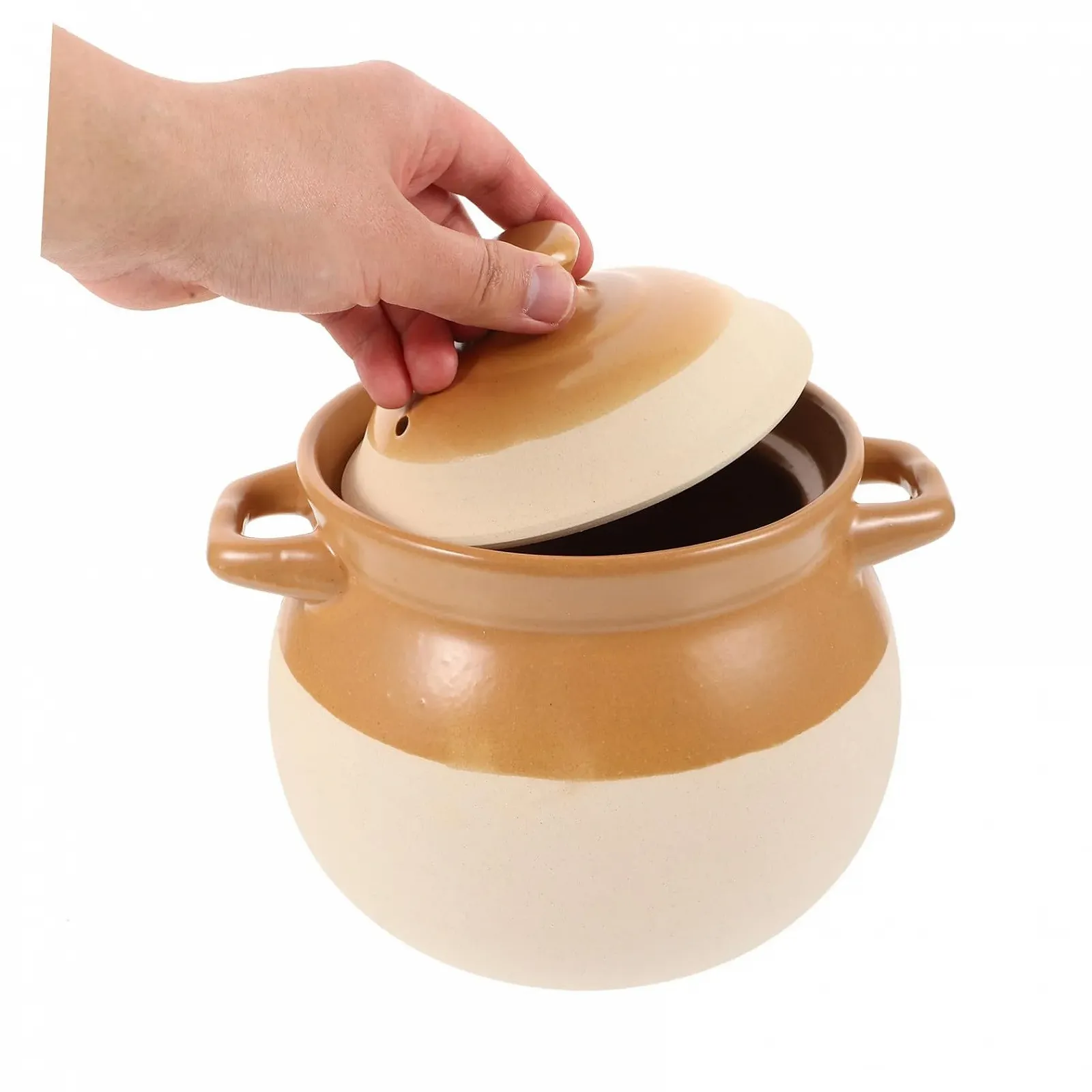 Кастрюля VALICLUD керамическая термостойкая винтажная для газовой плиты и тушения, фото №3 Кастрюля VALICLUD керамическая термостойкая винтажная для газовой плиты и тушения, фото №3