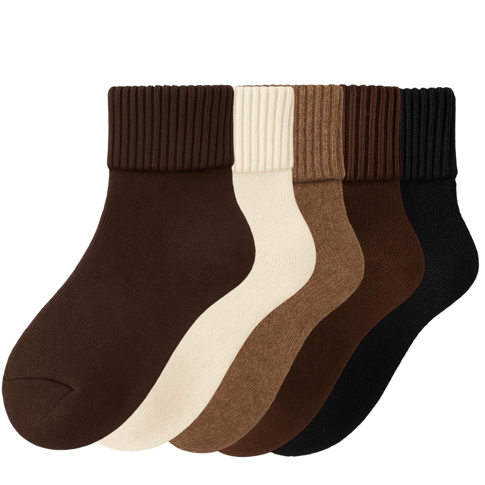 Женские Теплые Носки 5 пар Вязаные зимние носки Мягкие носки для сна 5 цветов Размер 35-41, фото №1