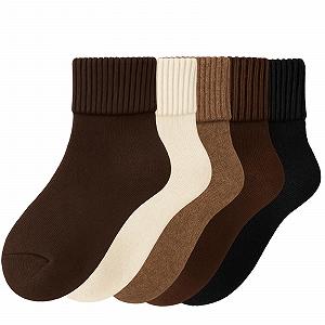 Женские Теплые Носки 5 пар Вязаные зимние носки Мягкие носки для сна 5 цветов Размер 35-41 - Фото 1