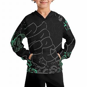 Худи Generisch Модный для мальчиков, с графическим принтом, длинными рукавами и мягкой флисовой внутренней подкладкой для спортивного досуга synthetic.ua - Фото 1