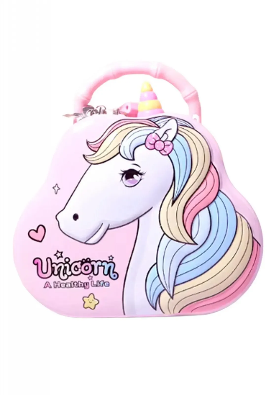 Скарбничка Металева Єдиноріг 13.5 x 7 x 15 см Рожева, фото №1