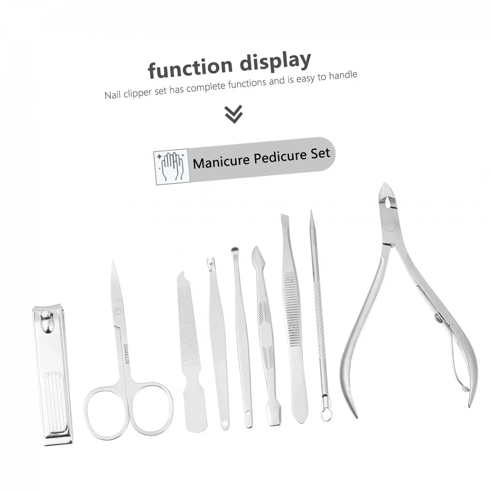 Набор для маникюра и педикюра CALLARON 9 шт. Профессиональный из нержавеющей стали, фото №4 Набор для маникюра и педикюра CALLARON 9 шт. Профессиональный из нержавеющей стали, фото №4