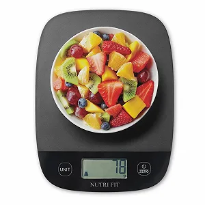 Цифрові кухонні ваги Nutri Fit 5 кг ультратонкі Чорні+ - Фото 1