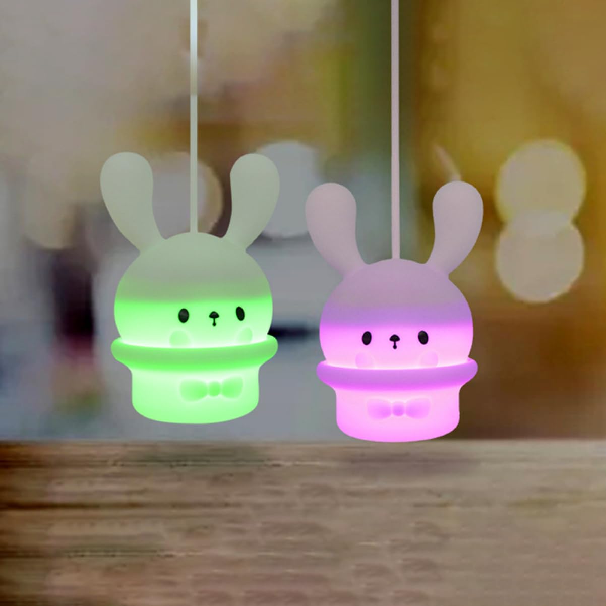 Светильник Zerodeko Pack of 3 Long Ear Rabbit Silicone Lamp Разноцветный, фото №7