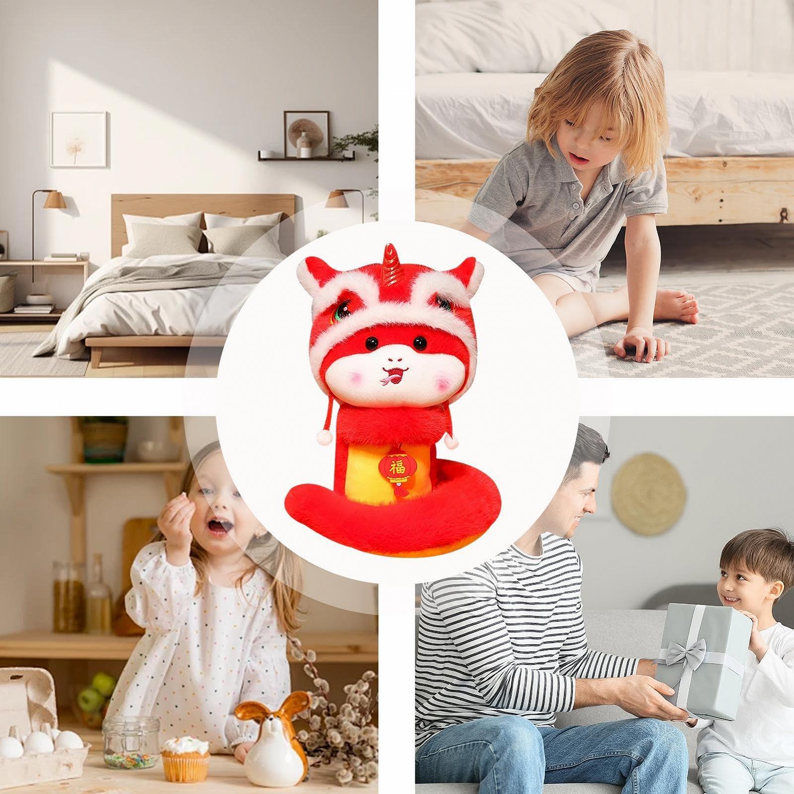 Плюш Жива Шанай Шланг Плюшова Змія Червоний, фото №4 Плюш Жива Шанай Шланг Плюшова Змія Червоний, фото №4