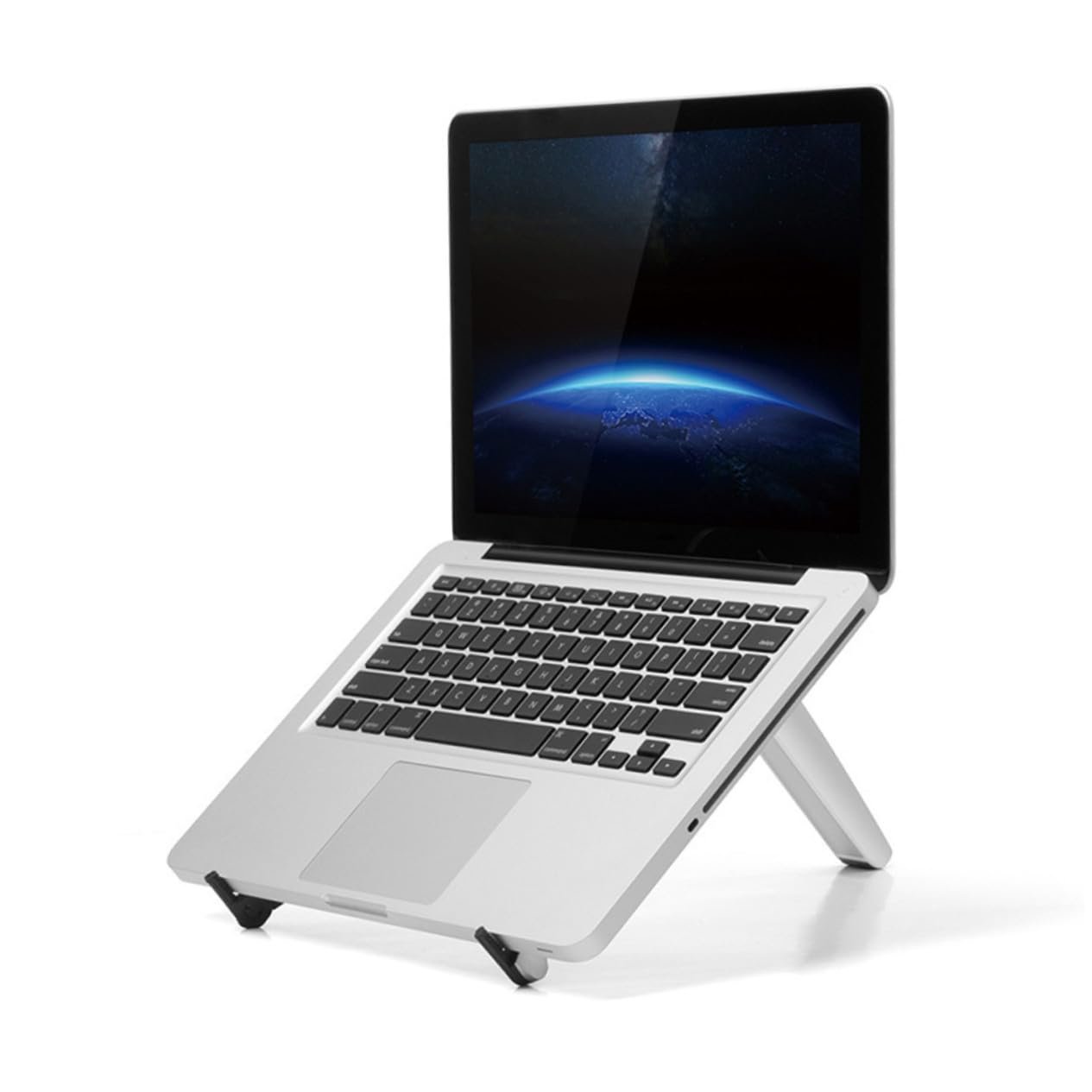 Підставка для ноутбука трикутна алюмінієва регульована по висоті складана з функцією охолодження портативна, фото №9