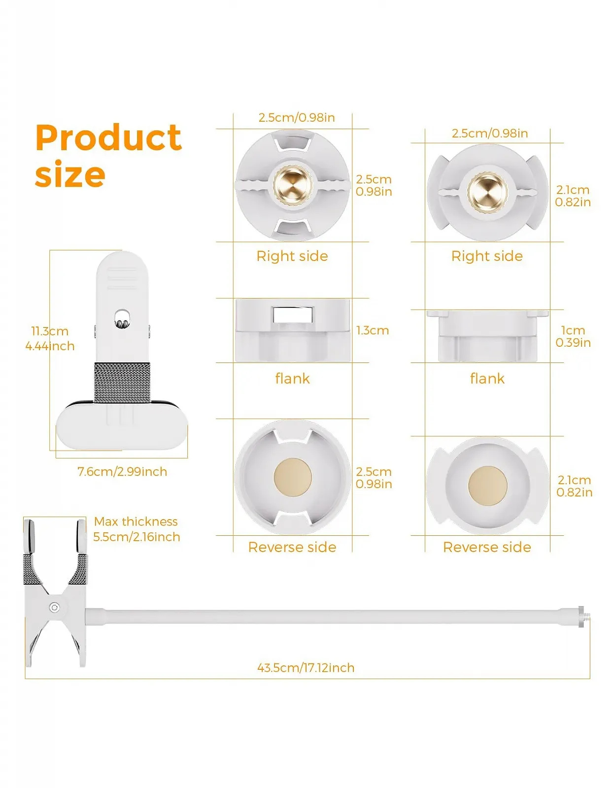 Тримач для відеоняні HelloBaby HB65/HB6339/HB66/HB6550/HB248/HB6558/HB40 Гнучкий 360° 1/4 гвинт, фото №5 Тримач для відеоняні HelloBaby HB65/HB6339/HB66/HB6550/HB248/HB6558/HB40 Гнучкий 360° 1/4 гвинт, фото №5