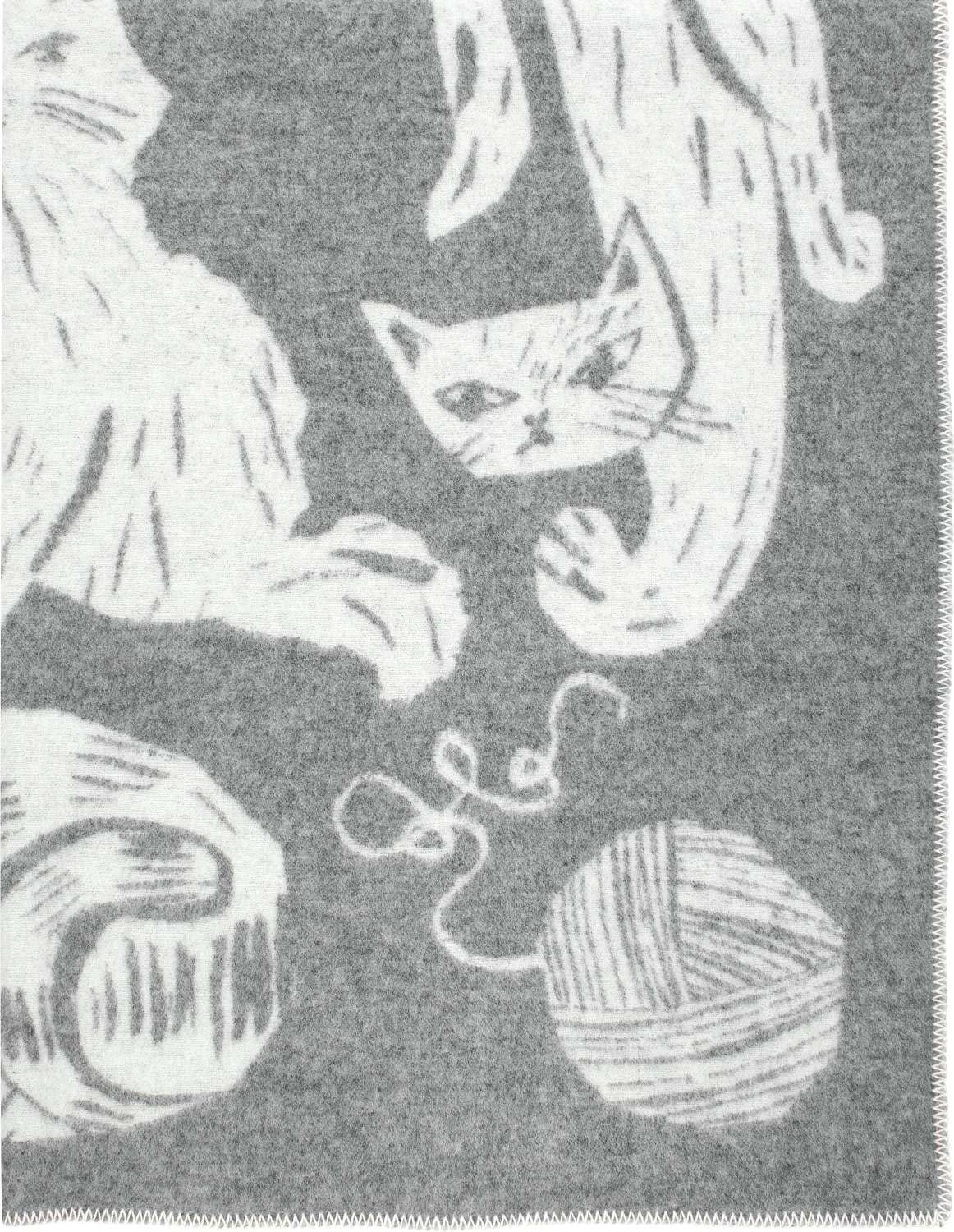 Покривало Вовняна Lapuan Kankurit Kissanp iv (Cat Days) 130 x 180 см (Сірий, Білий), фото №1 Покривало Вовняна Lapuan Kankurit Kissanp iv (Cat Days) 130 x 180 см (Сірий, Білий), фото №1