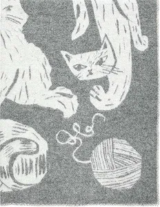 Покривало Вовняна Lapuan Kankurit Kissanp	iv	 (Cat Days) 130 x 180 см (Сірий, Білий) - Фото 1