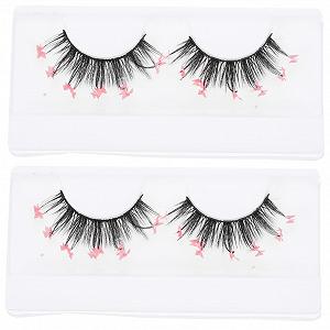 Накладные ресницы Angoily 2 пары с блестками Химическое волокно 5D густые - Фото 1