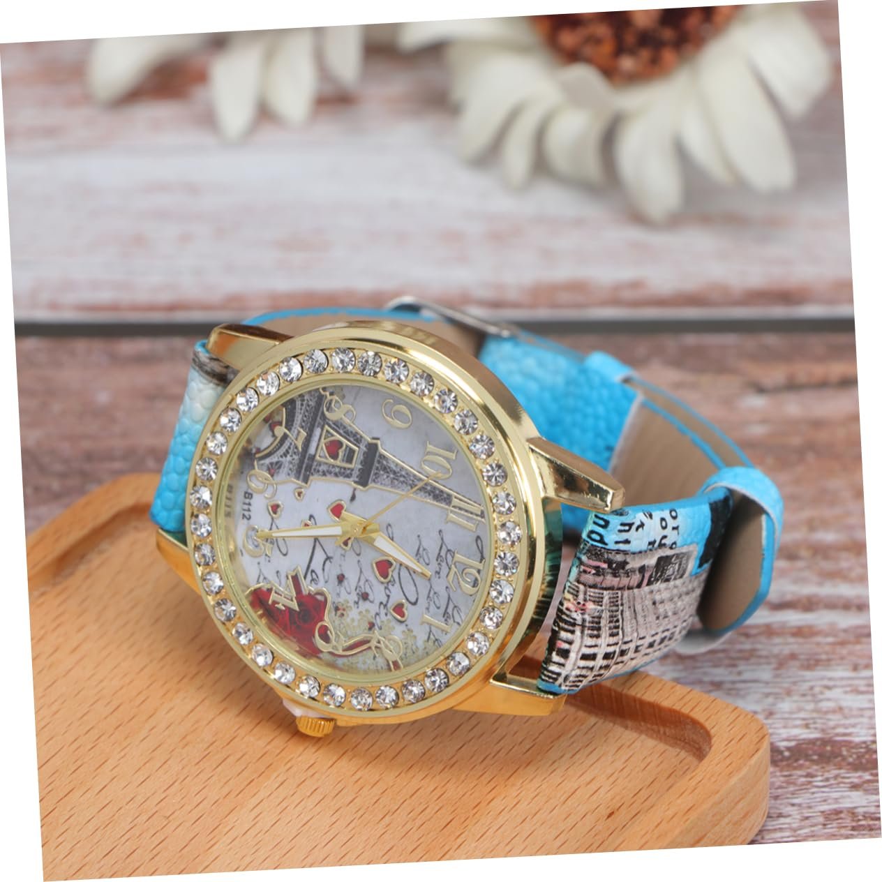 Регулируемые повседневные наручные часы LIFKOME для женщин, стразы, модный PU ремешок, узор сердца, PU, стекло и нержавеющая сталь, без драгоценных камней, фото №5