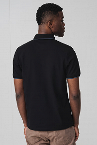 Футболка поло Cotton blend polo 2161571-9999 s.Oliver Чорний XL synthetic.ua - Фото 1