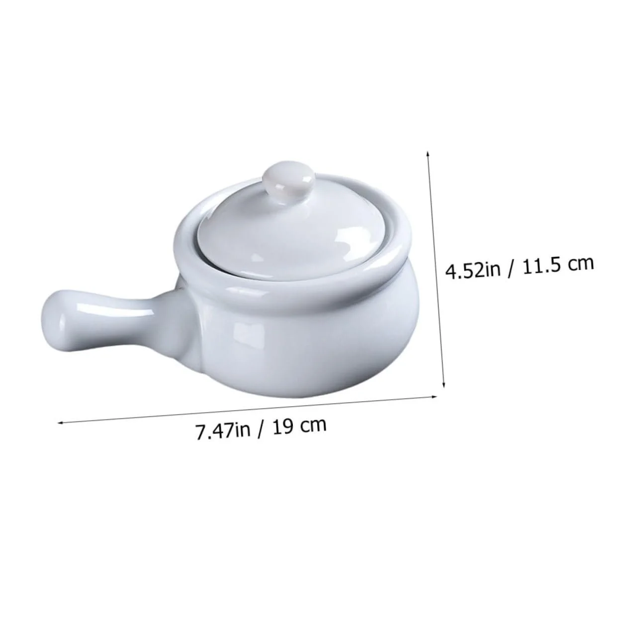 Кастрюля для запекания керамическая с крышкой маленькая толстостенная для супа и тушения, фото №2