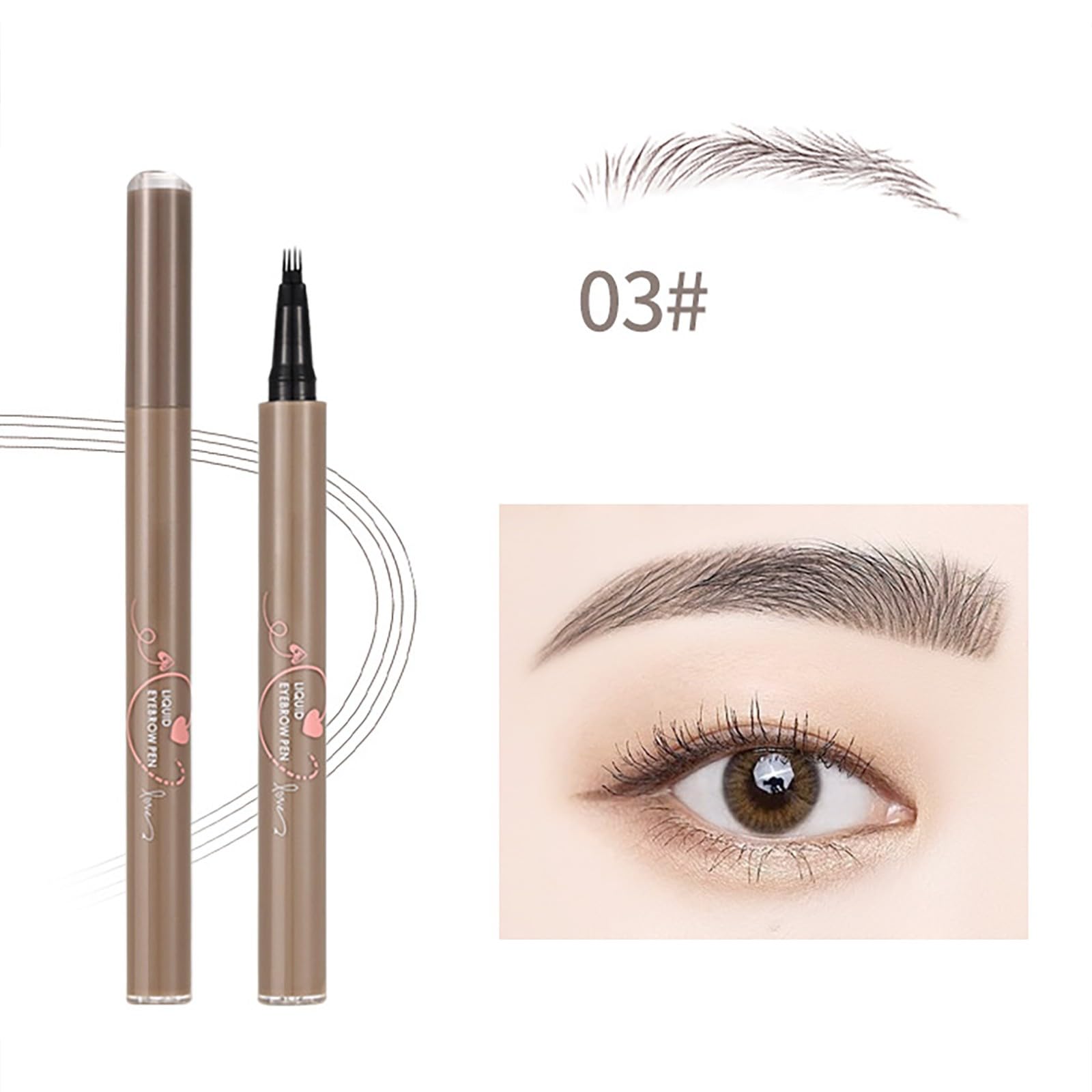 Карандаш для бровей Love Perfect Seconds Eyebrow Pencil Four Pointed, 2 мл, 13.5x1.5 см, фото №3