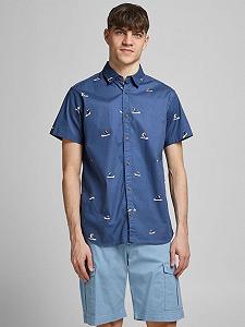 Рубашка Jack&Jones SS 12187953 Ensign Blue L - Фото 1