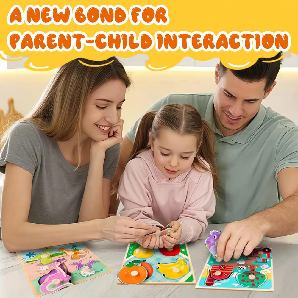 Дерев'яний пазл Puzzle Farm Тварини джунглів від 1 року Різнокольоровий, фото №6