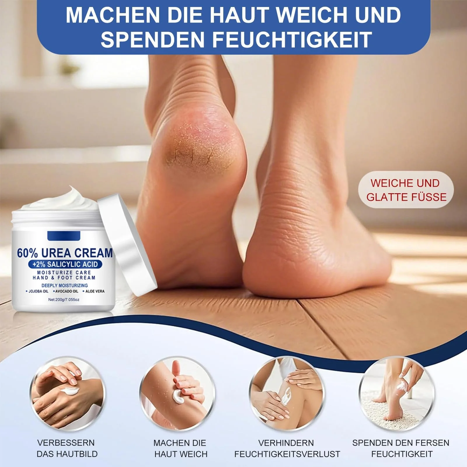 Крем восстанавливающий Urea 60% 200 г, фото №2