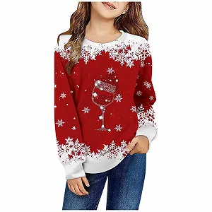 Світшот Різдвяний Дитячий, Дівчачий Осінньо-зимовий - Фото 1