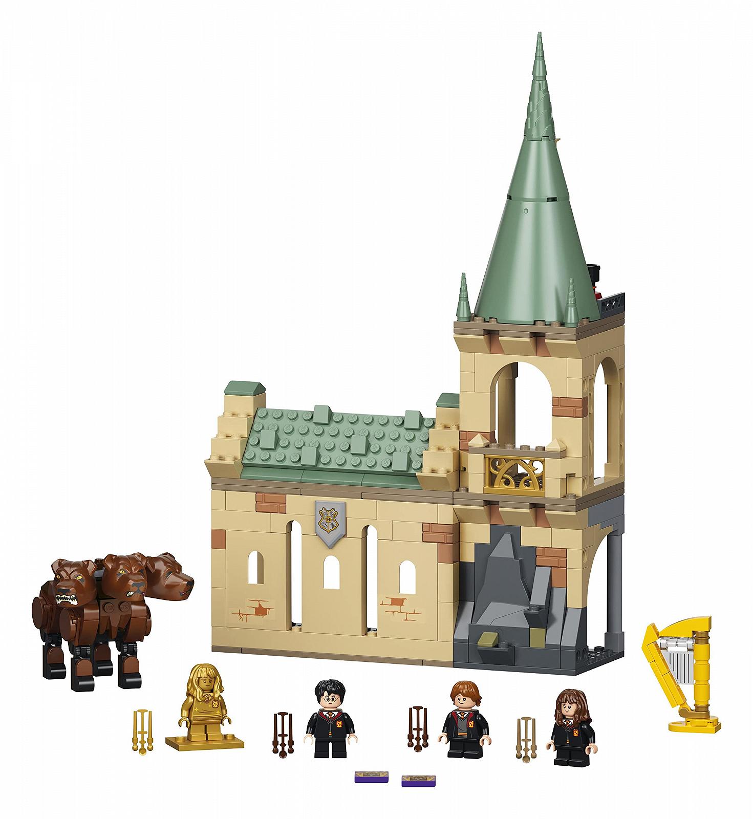 Конструктор LEGO Harry Potter 76387 Хогвартс: Встреча с Флаффи для возраста 8+ лет с Гермионой Мини фигурка в золотом цвете, фото №4