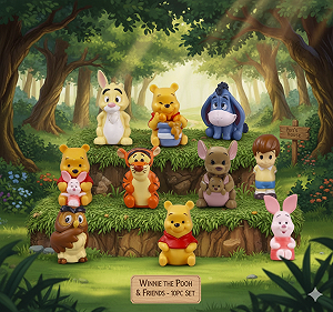 Фігурки Вінні Пух та його друзі Winnie the Pooh дісней іграшки дитячий ігровий набір 6 см 10 шт synthetic.ua - Фото 1