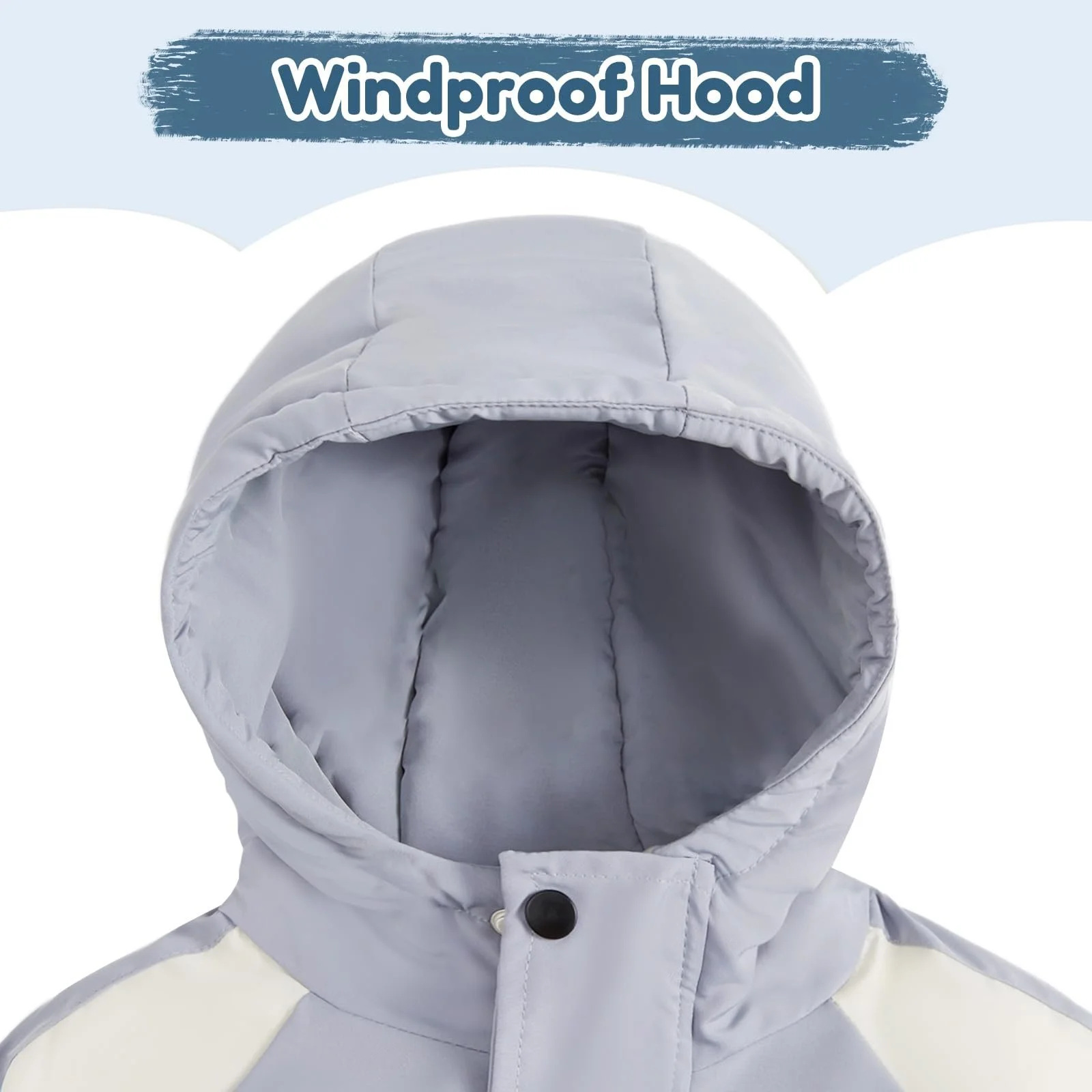 Вітрозахисне дитяче пальто JiAmy для хлопчиків з капюшоном на осінь та зиму, фото №3