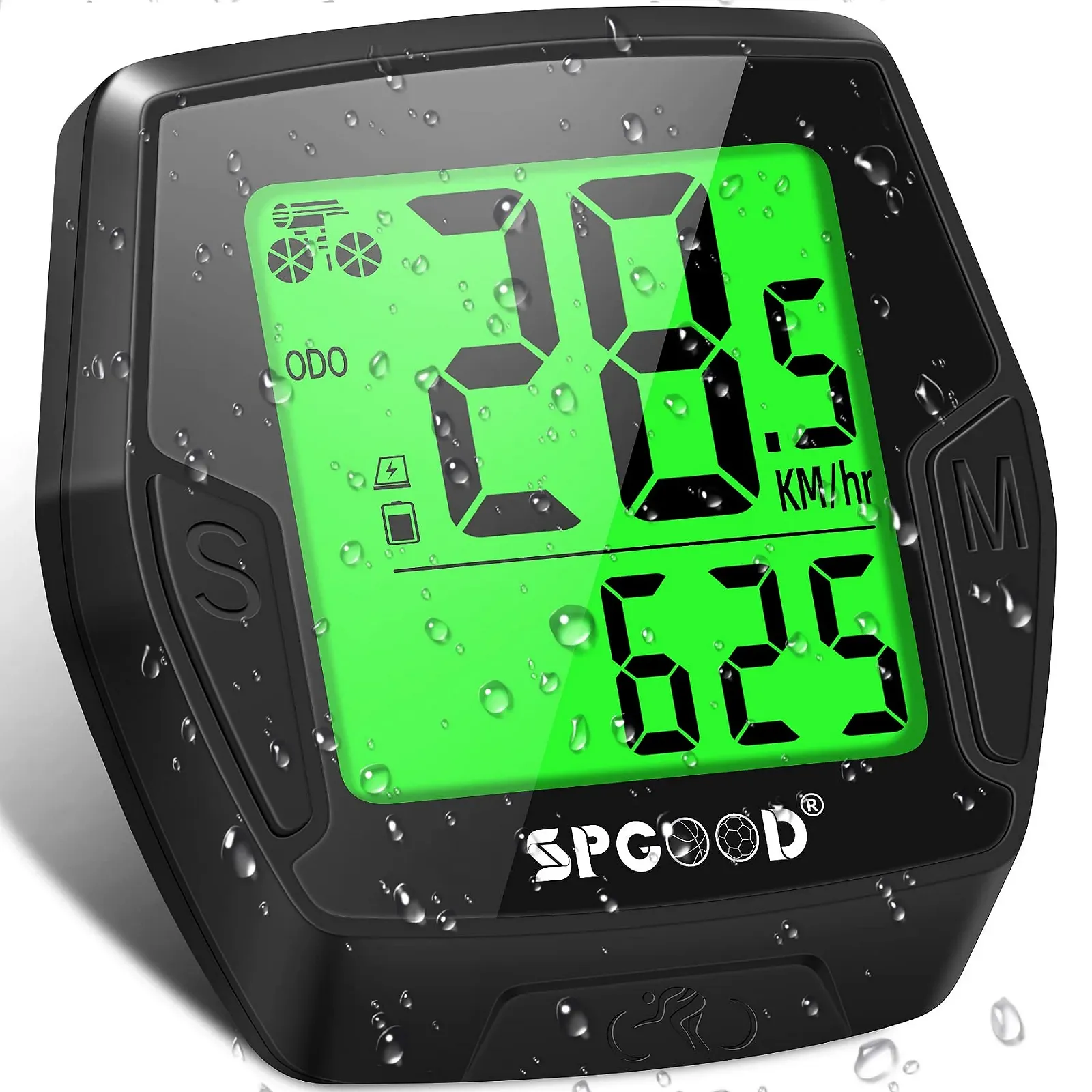 Беспроводной велокомпьютер SPGOOD 21 функция IP54 Водонепроницаемый HD экран с подсветкой, фото №1
