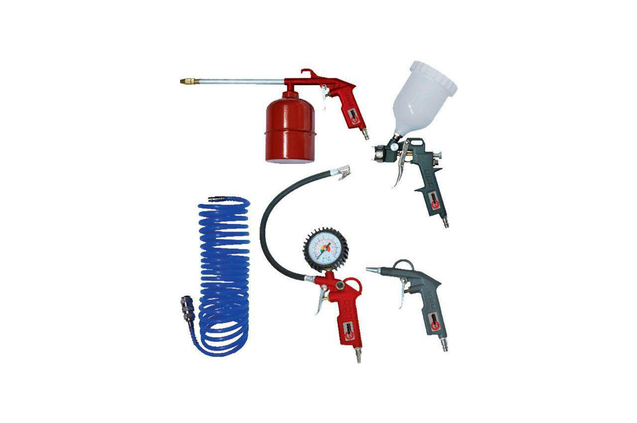 Набір лакофарбовий Intertool верхній бак 600 мл шланг поліуретановий 5 шт (PT-1502), фото №7