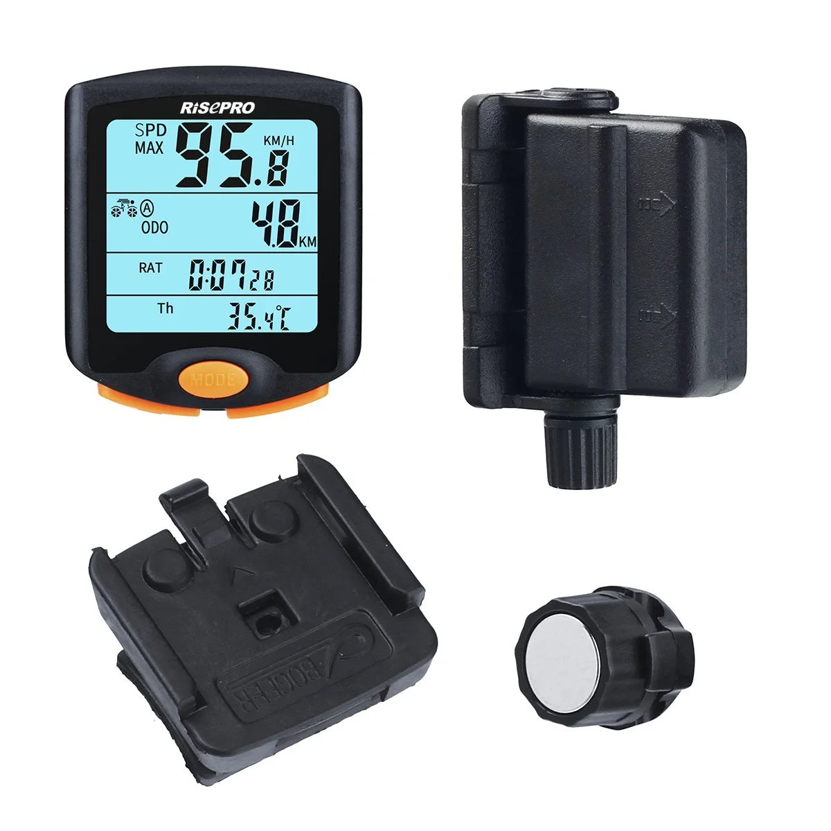 Велокомп'ютер Risepro Wireless Backlit LCD Multifunction Waterproof, фото №7