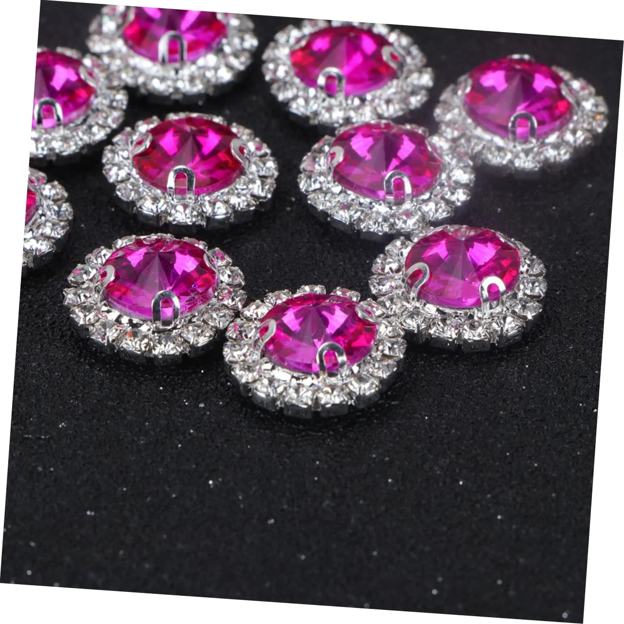 Стрази Плоскі круглі 20 шт. Рожеве золото, фото №2