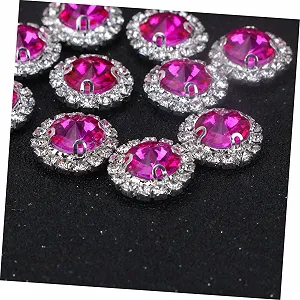 Стрази Плоскі круглі 20 шт. Рожеве золото synthetic.ua - Фото 1