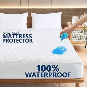 Наматрасник Blisslo Водонепроницаемый Махровый King Size Хлопок 150 x 190 x 30 см synthetic.ua - Фото 1