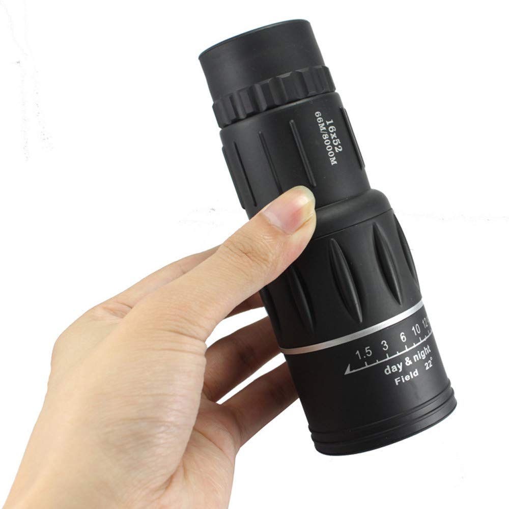 Монокуляр Monocular 16x52 Zoom Optical HD Lens чорний, фото №4