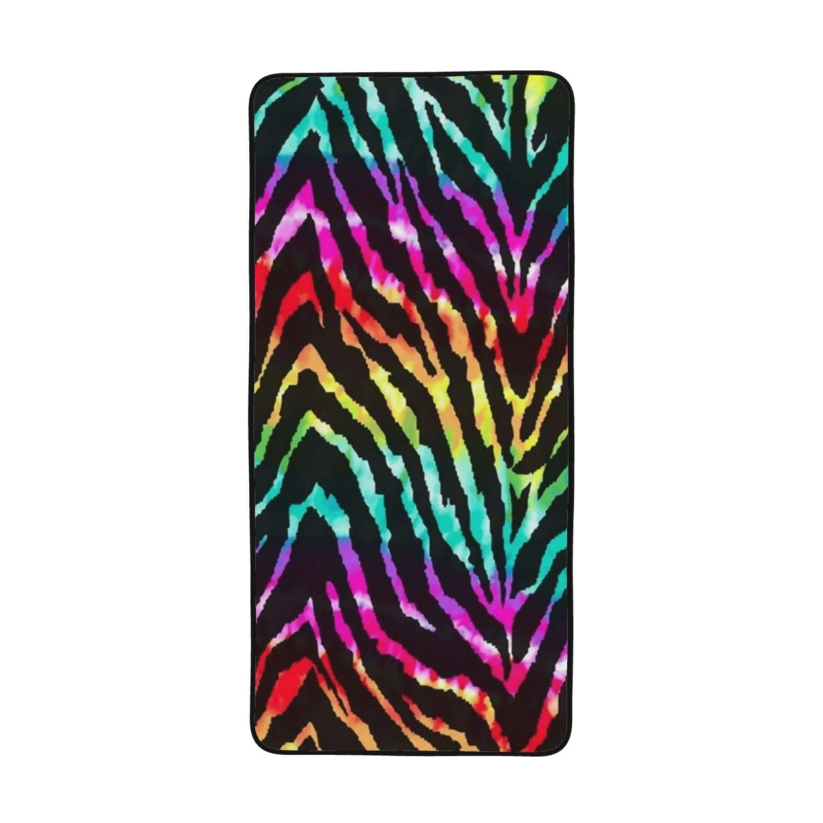 Рушник банний Colorful Rainbow Zebra Coral Velvet 68 x 140 см райдужна зебра, фото №2