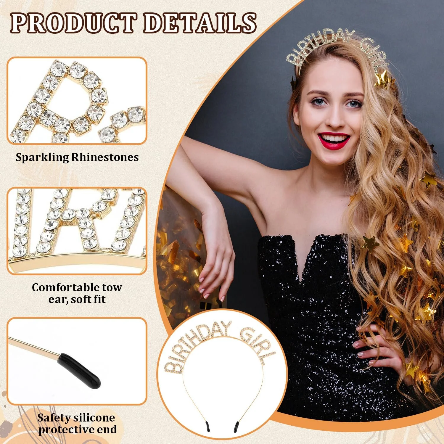 Обруч Корона для Дівчинки на День Народження, фото №3