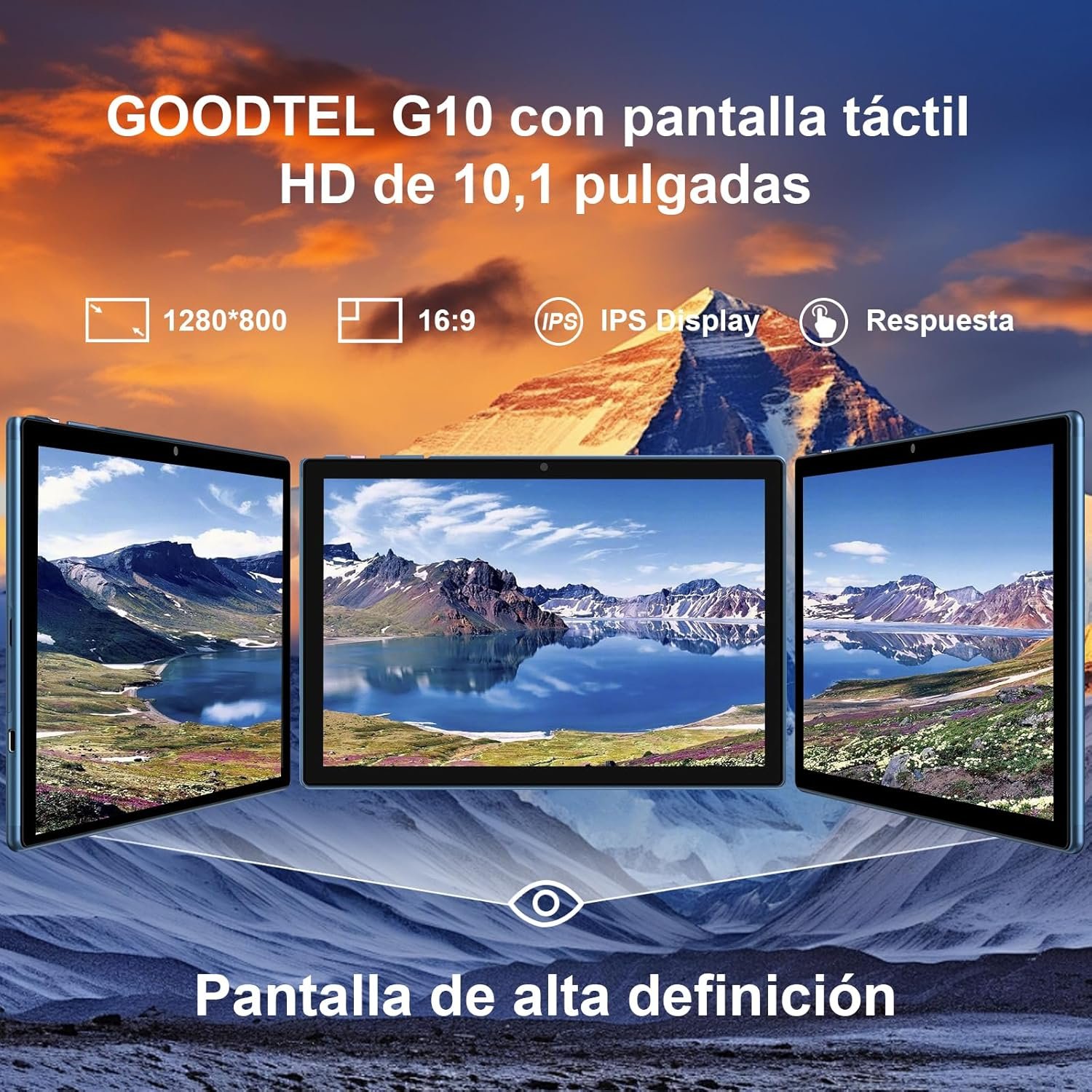 Планшет 10.1" GOODTEL G10 8+6/128Gb 8 ядер Android 13 8000 mAh Синій, фото №3