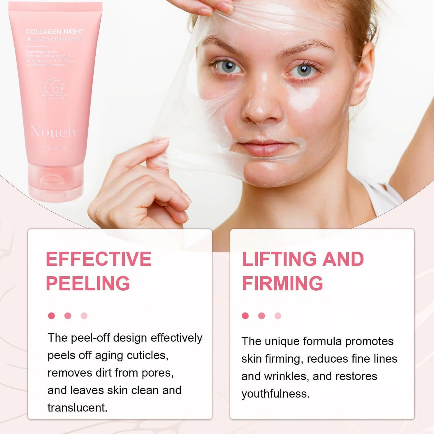 Маска Нічна Collagen Зволоження, Зменшення зморшок та Покращення еластичності шкіри, фото №5 Маска Нічна Collagen Зволоження, Зменшення зморшок та Покращення еластичності шкіри, фото №5