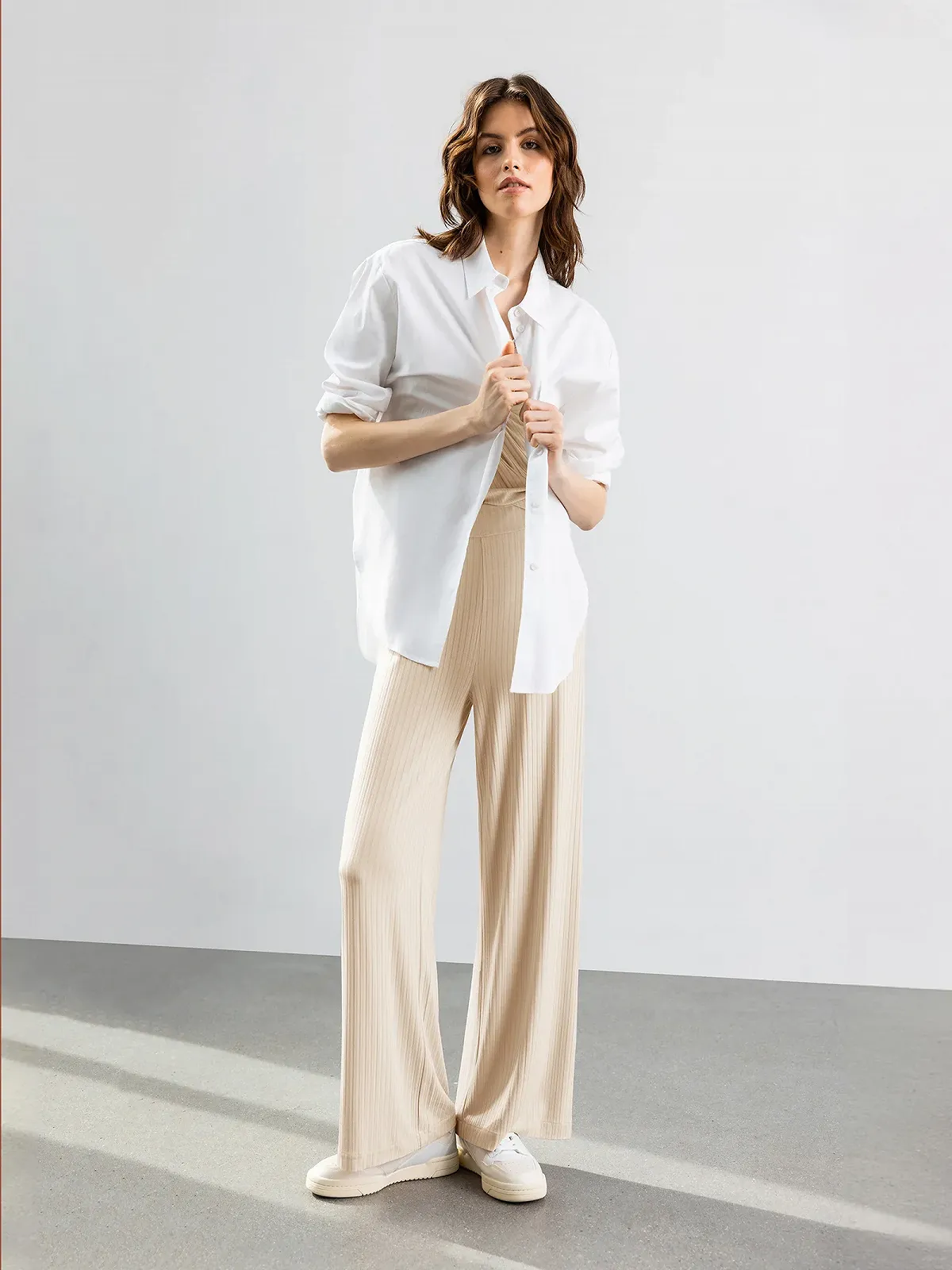 Женские брюки Les Lunes The Michelle Rib Pants Sand - XS, фото №4