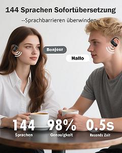 Наушники-переводчики Ai, без Интернета, на 144 языках в реальном времени с приложением synthetic.ua - Фото 1