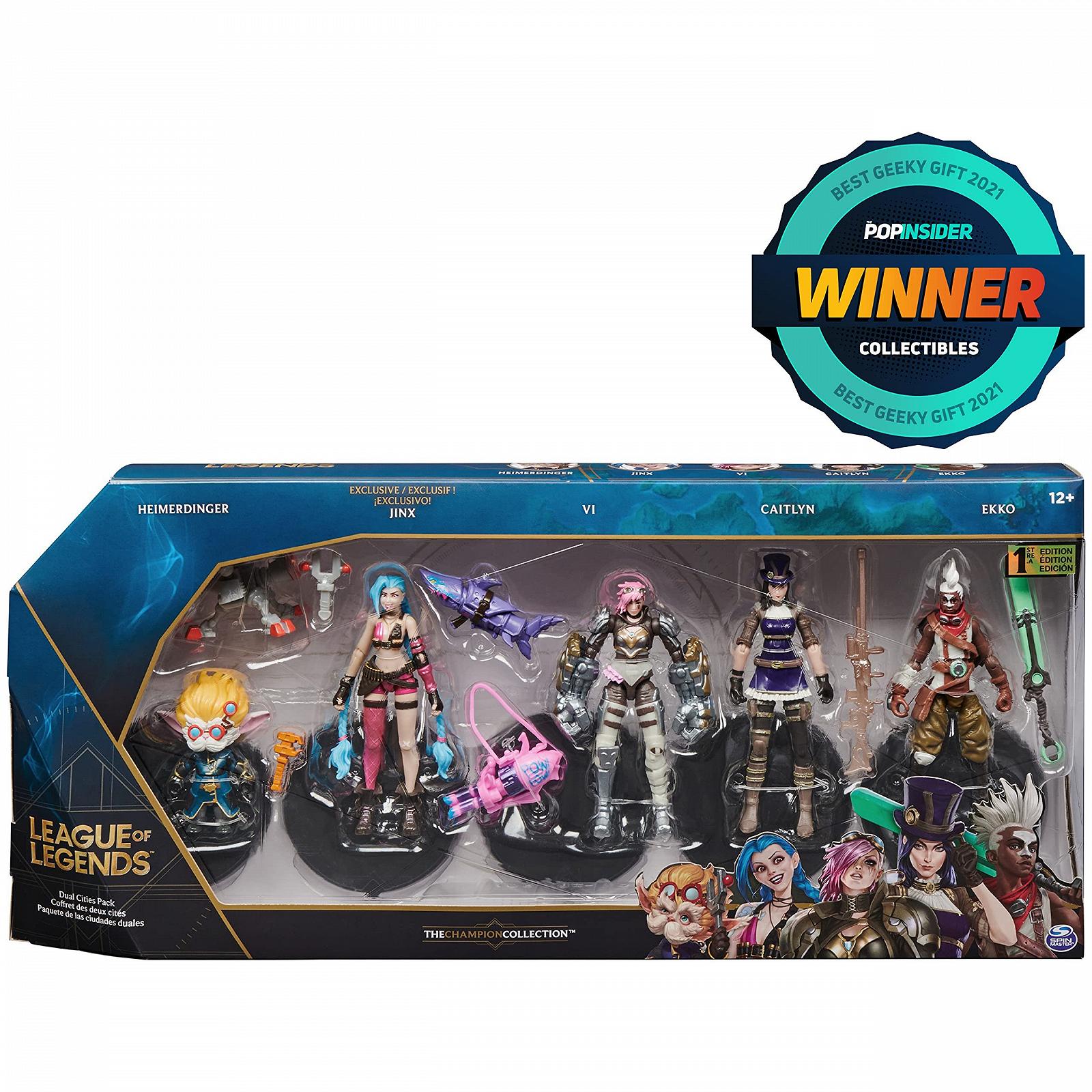 Фігурки Ігрові League of Legends, 10 см, набір з 5 (Vi, Caitlyn, Ekko, Heimerdinger та ексклюзивна Jinx), фото №2