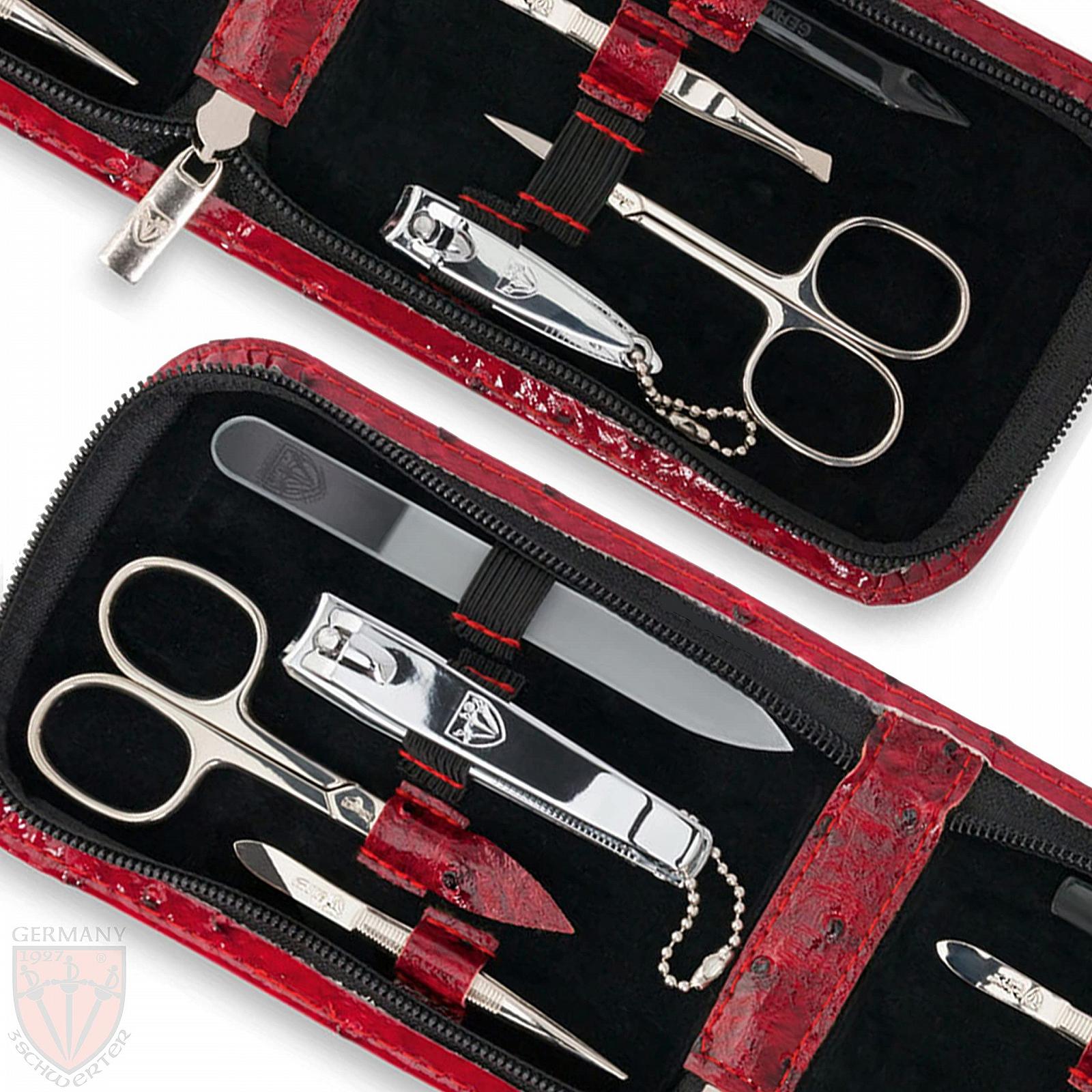 Набір для манікюру DREI SCHWERTER Germany Novara 8 предметів, штучна шкіра винного кольору, фото №5 Набір для манікюру DREI SCHWERTER Germany Novara 8 предметів, штучна шкіра винного кольору, фото №5