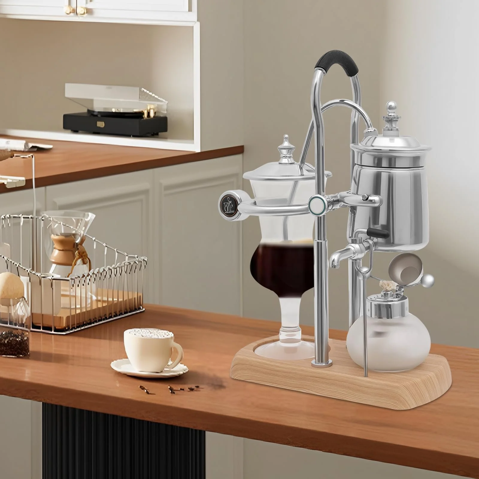 Сифонная кофеварка Siphon Balance 3-5 чашек Silver, фото №3