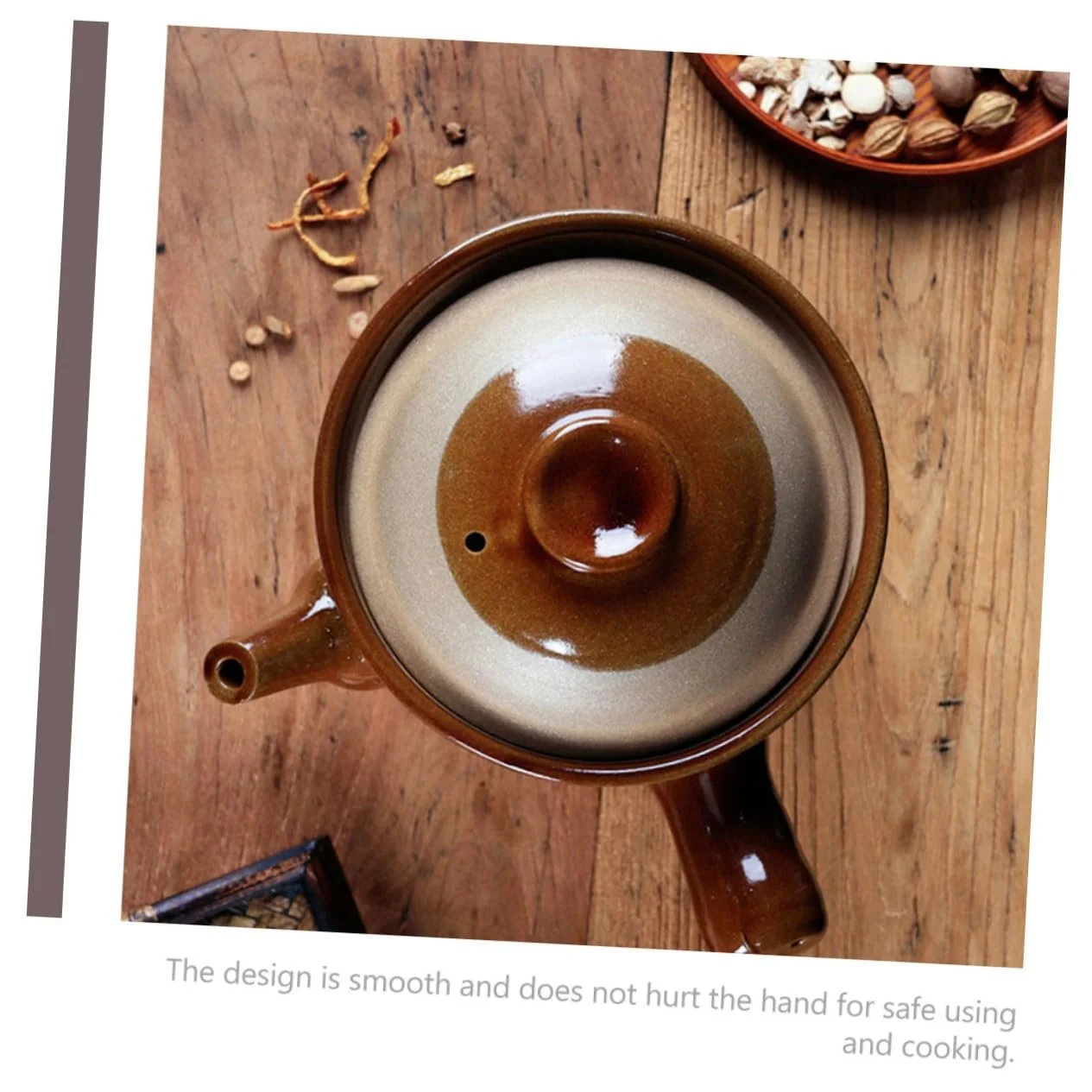 Горщик VALICLUD керамічний невеликий для приготування їжі з кришкою для супу та китайської медицини, фото №8